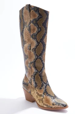 Snakeskin Tall Boots