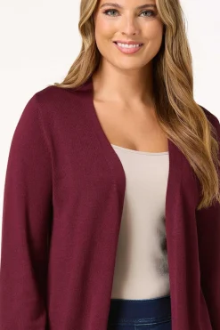 Solid Balloon Sleeve Cardigan