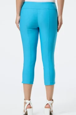 Solid Cropped Bengaline Pants
