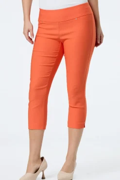 Solid Cropped Bengaline Pants