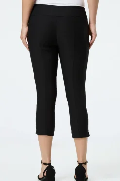 Solid Cropped Bengaline Pants