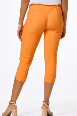 Solid Cropped Bengaline Pants