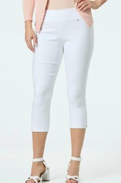 Solid Cropped Bengaline Pants