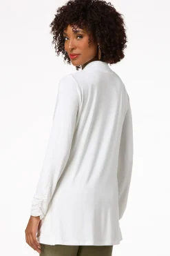 Solid Draped Cardigan