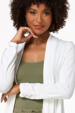 Solid Draped Cardigan