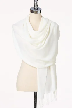 Solid Fringe Pashmina Scarf