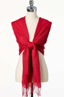 Solid Fringe Pashmina Scarf