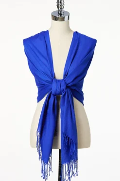 Solid Fringe Pashmina Scarf