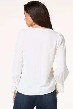 Solid Lace Trim Top