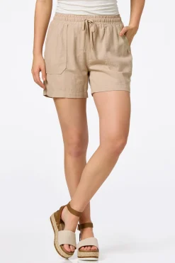 Solid Linen Beach Shorts