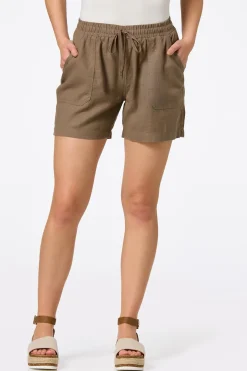Solid Linen Beach Shorts