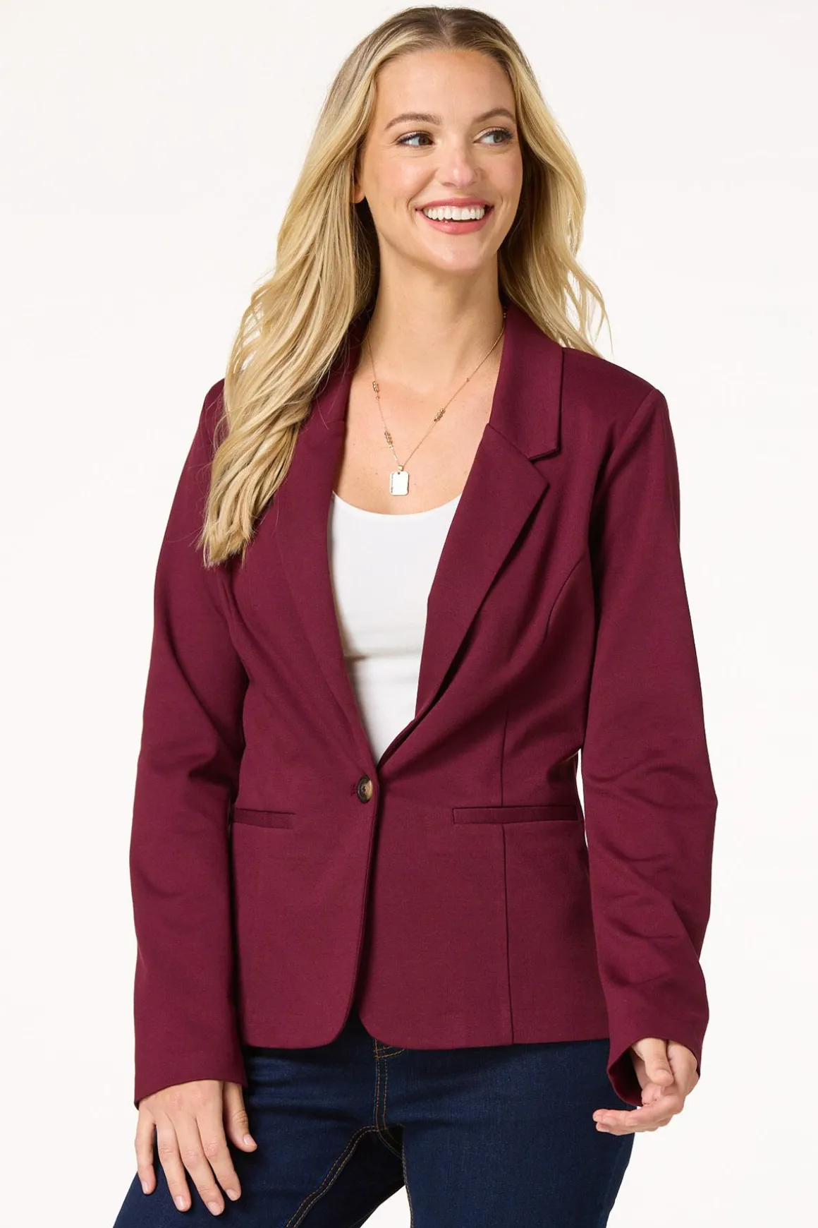 Solid Ponte Blazer