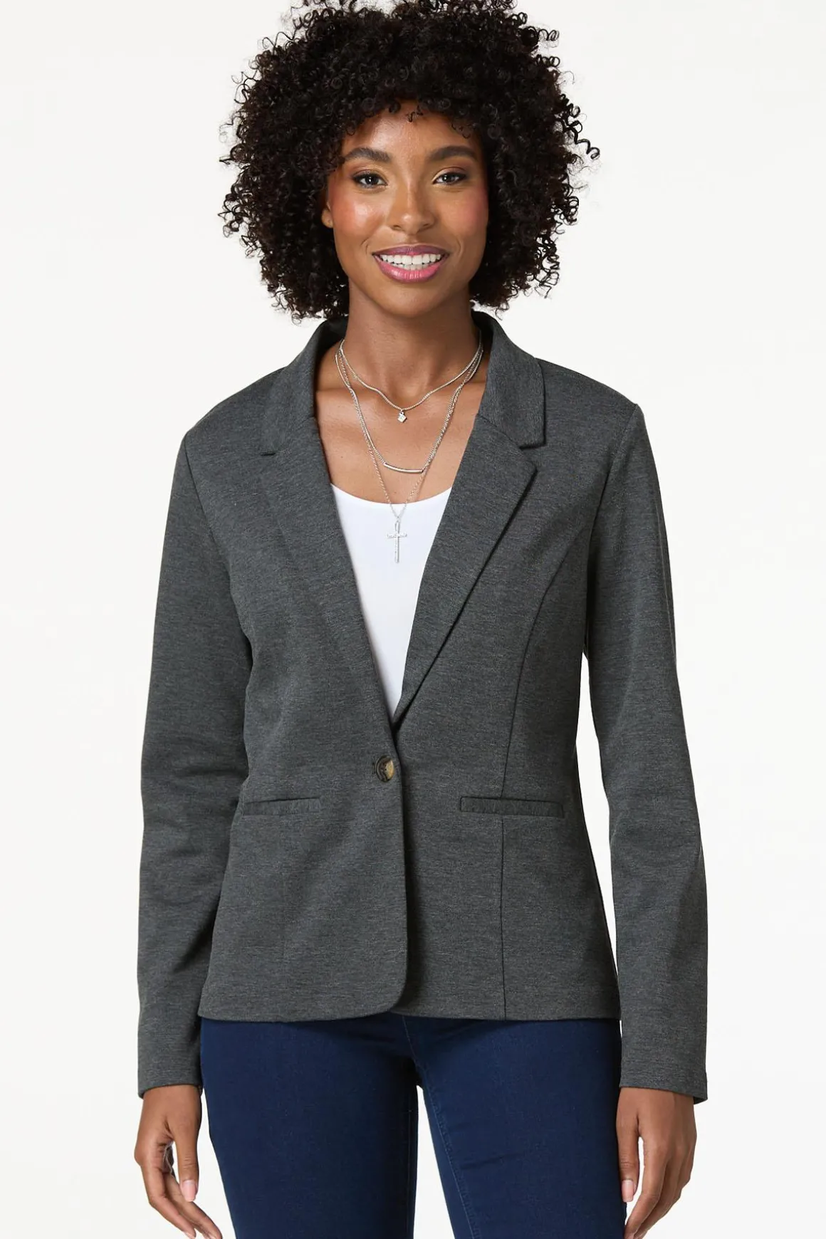 Solid Ponte Blazer