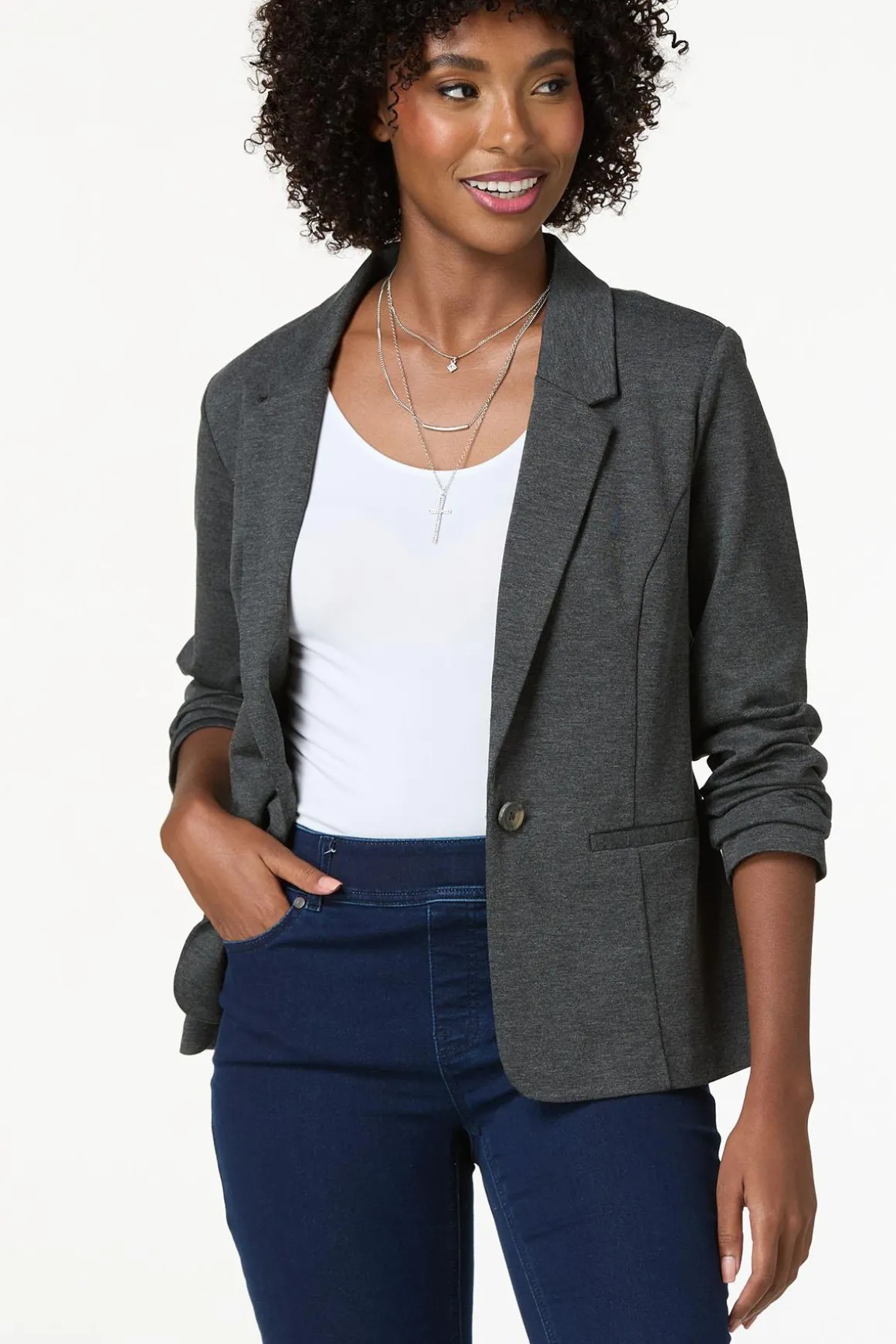Solid Ponte Blazer