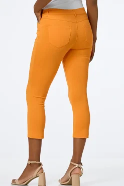 Solid Ponte Skinny Cropped Pants