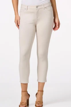 Solid Ponte Skinny Cropped Pants