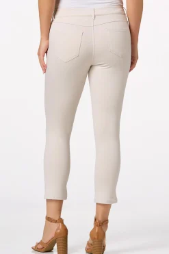 Solid Ponte Skinny Cropped Pants