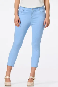 Solid Ponte Skinny Cropped Pants