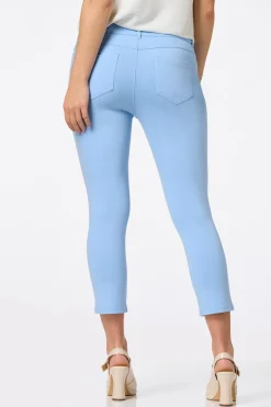 Solid Ponte Skinny Cropped Pants