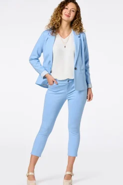 Solid Ponte Skinny Cropped Pants