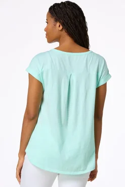 Solid Rolled Cuff Tee