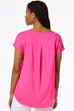 Solid Rolled Cuff Tee