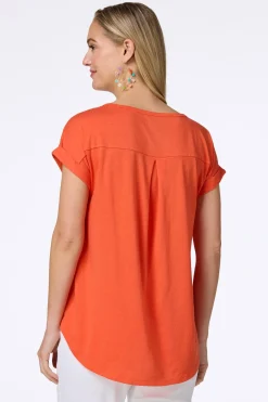 Solid Rolled Cuff Tee