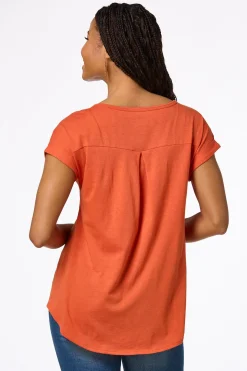 Solid Rolled Cuff Tee