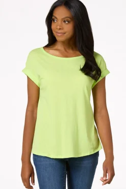 Solid Rolled Cuff Tee
