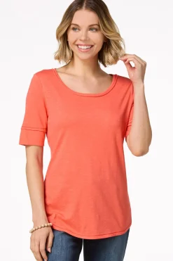 Solid Scoop Neck Tee