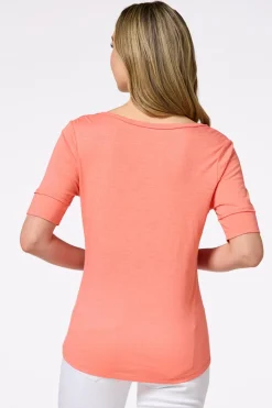 Solid Scoop Neck Tee
