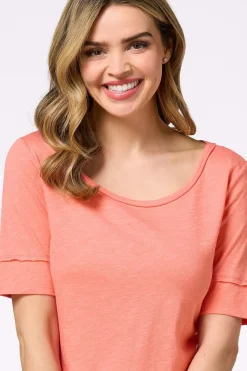 Solid Scoop Neck Tee