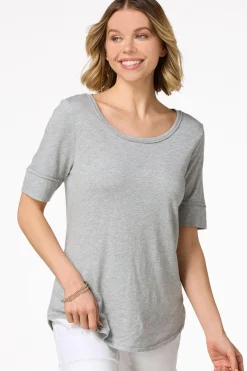 Solid Scoop Neck Tee
