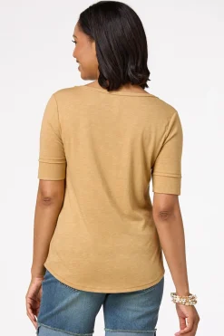 Solid Scoop Neck Tee