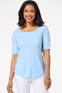Solid Scoop Neck Tee