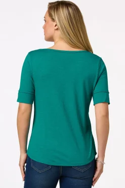 Solid Scoop Neck Tee