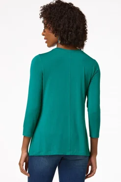 Solid Scoop Neck Top