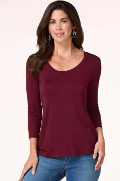 Solid Scoop Neck Top
