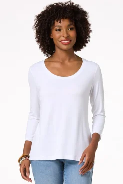 Solid Scoop Neck Top