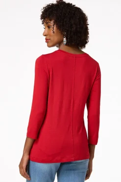 Solid Scoop Neck Top