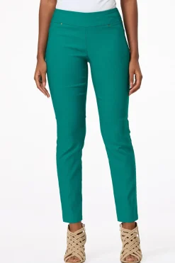 Solid Slim Pull- On Pants