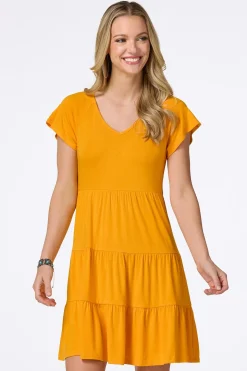 Solid Tiered T- Shirt Dress