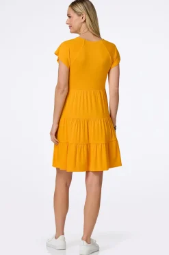 Solid Tiered T- Shirt Dress