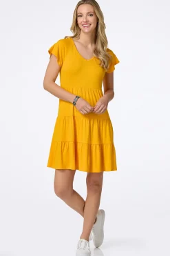 Solid Tiered T- Shirt Dress