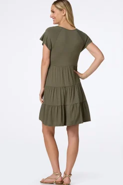 Solid Tiered T- Shirt Dress