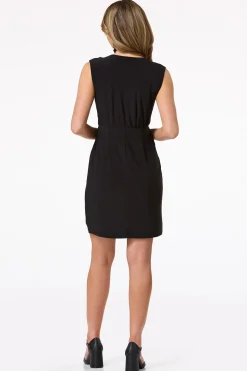 Solid Twist Front Dress