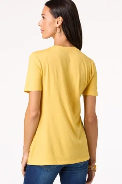 Solid V- Neck Tee