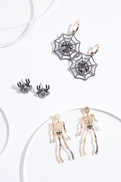 Spider Skeleton Earring Set