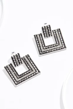 Square Clip- On Earrings