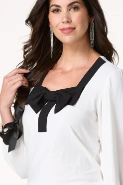 Square Neck Bow Top